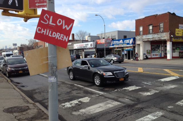 he intersection on Northern Boulevard in Woodside where 8-year-old Noshat Nahian was killed walking to school in December